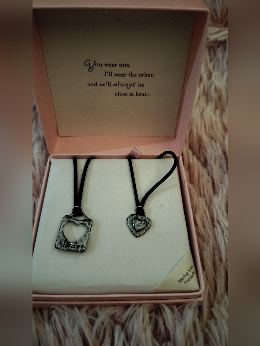 Always Heart Pendant Necklace Set in Silver Tone - Women Jewelry